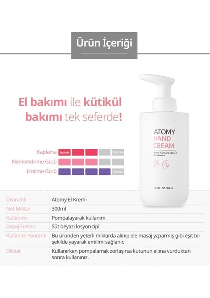 Hand Cream El Ve Tırnak Bakım Kremi 300ml