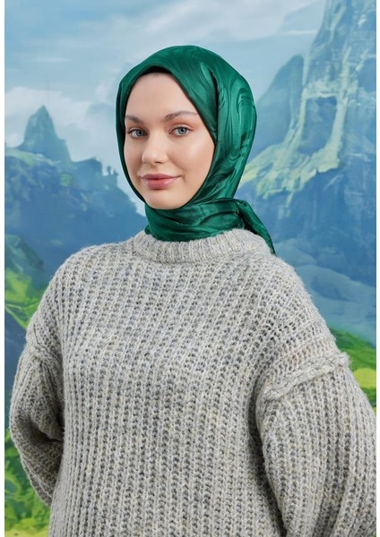 Jakar Janjan Şal Dalga Desen - Zümrüt