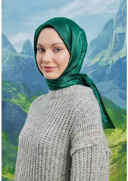 Jakar Janjan Şal Dalga Desen - Zümrüt