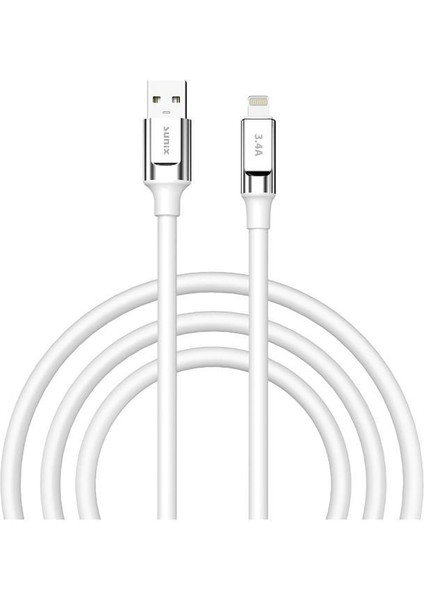 3.4A Lightning Şarj ve Data Kablosu Beyaz Sc-64