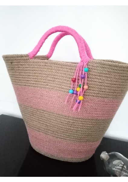 Hasır Çanta Plaj Çantası El Çantası El Emeği Handmade Tasarım Tarz Yaz Moda Çanta