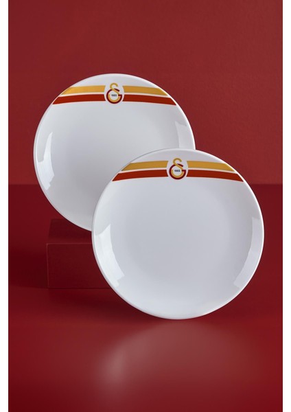 N3471 Galatasaray Lisanslı Arma Logo 2'li Pasta Tabağı
