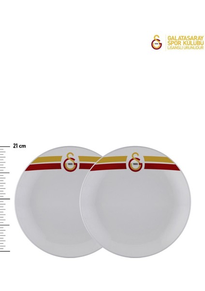N3471 Galatasaray Lisanslı Arma Logo 2'li Pasta Tabağı modelleri