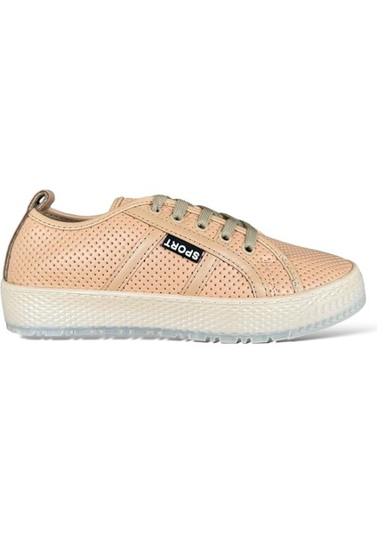 Bağcıklı Kadın Spor Ayakkabı BEJ