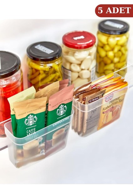 5 Adet Asılabilir Buzdolabı Düzenleyici, Çok Amaçlı Mini Kutu, Dolap Içi Organizer 5’li Set modelleri