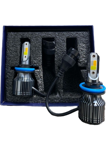 3 Renk-Deli MAVİ+BEYAZ+LİMON-H11-LED Far Ampulü fiyatları