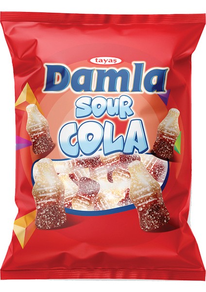 Damla Gummy Sour Cola 80g Jel Şeker x12