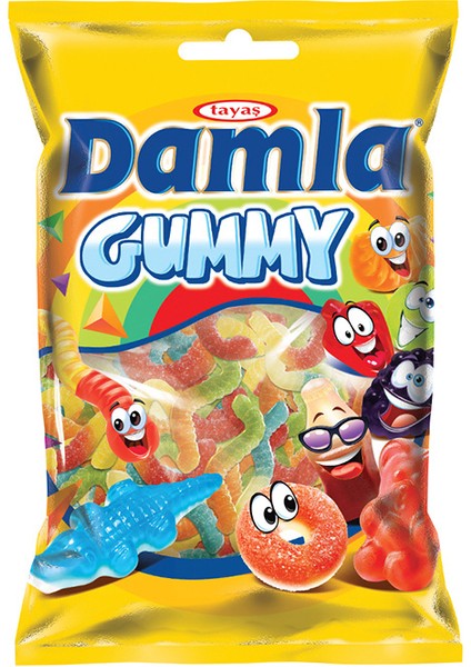 Damla Gummy Worms Sour 1 Kg Jel Şeker