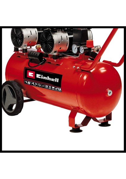 Einhell Te-Ac 50 Silent, Sessiz Yağsız Hava Kompresörü 50 Litre 5 Li Havalı Set