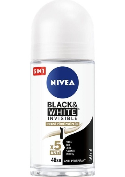 Black & White Ipeksi Pürüzsüzlük Kadın Roll-On 50 ml