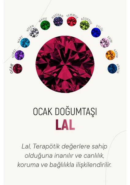 Ocak Lal Doğum Taşı Rose Tektaş Çivili Gümüş Küpe