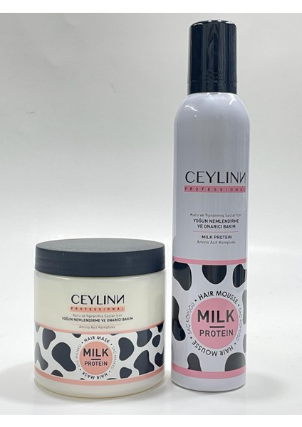 Milk Protein Saç Maskesi 500 ml Milk Protein Saç Köpüğü 300 ml