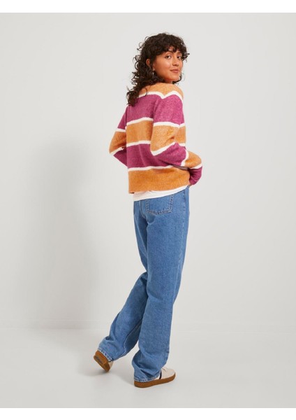 Bayan Renk Bloklu Sıfır Yaka Yün Kazak 12246493 fiyatları