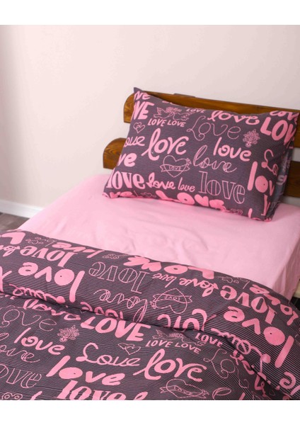 Tek Kişilik Nevresim Seti (Çarşafsız)Love