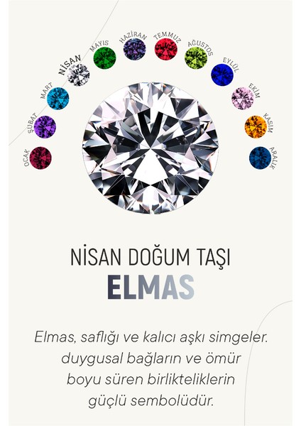 Nisan Zirkon Dığum Taşı Çiçek Motifli Telkari Gümüş Küpe