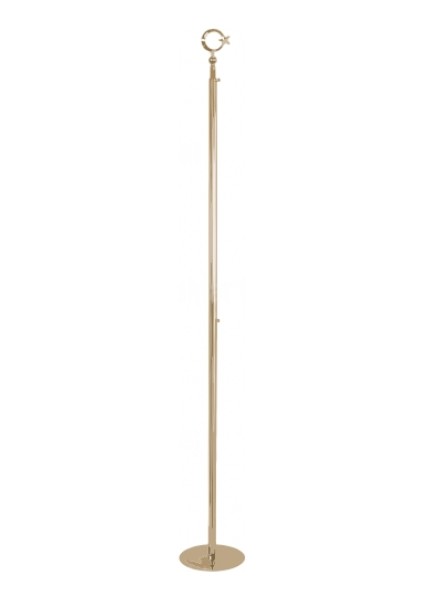 Sarı Kaplama Makam Bayrağı Direği 245 cm