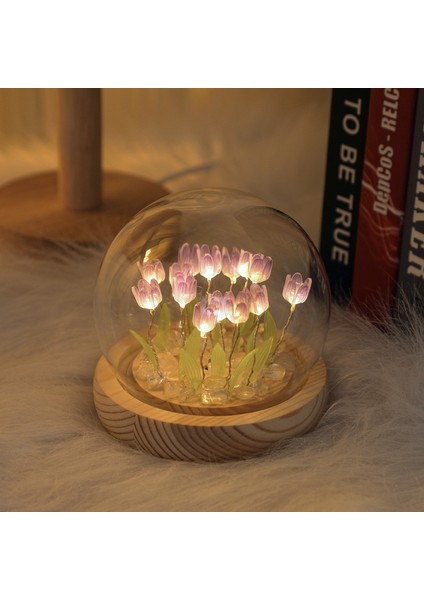 Yaratıcı El Yapımı Diy Malzeme Paketi Lale Gece Lambası Masaüstü Süsü Ortam Işığı (Yurt Dışından)