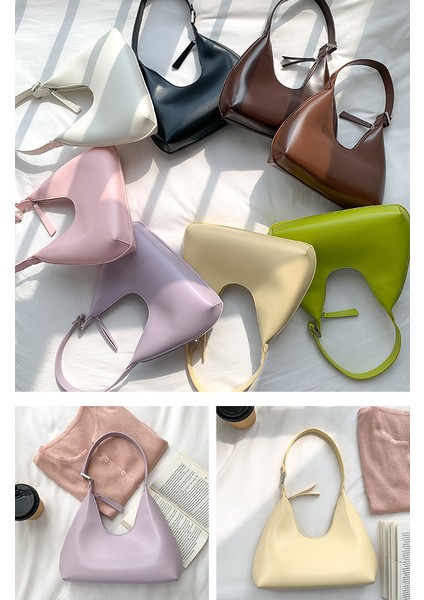 Niş Çantalar Kadın Çantaları Tote Moda Omuz Çantaları Kadın Pu Stereotipler Vintage Koltuk Altı Çantaları (Yurt Dışından) fırsatları