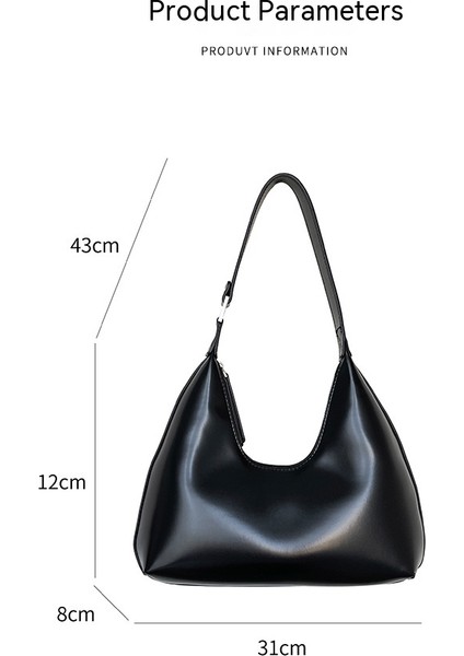 Niş Çantalar Kadın Çantaları Tote Moda Omuz Çantaları Kadın Pu Stereotipler Vintage Koltuk Altı Çantaları (Yurt Dışından) indirimleri