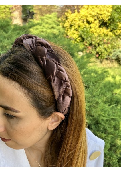 Örgü Model Kadife Saç Aksesuarı