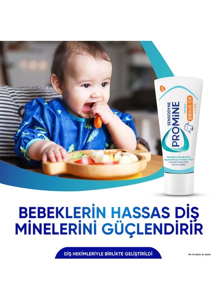 Promine 0-2 Yaş Aroma&tatlandırıcı İçermeyen Bebek Diş Macunu 50 ml + Yumuşak Diş Fırçası