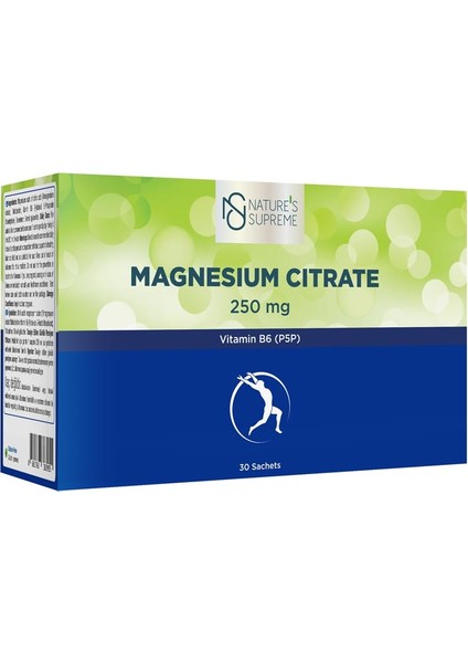 Magnesium Citrate + Vitamin B6 (P5P) 30 Saşe