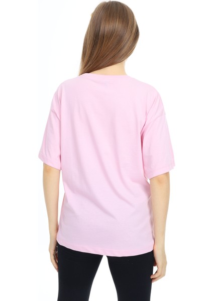 Angelos Girls Kız Çocuk Tasarım Yazı Desenli T-Shirt 9-14 Yaş LX038