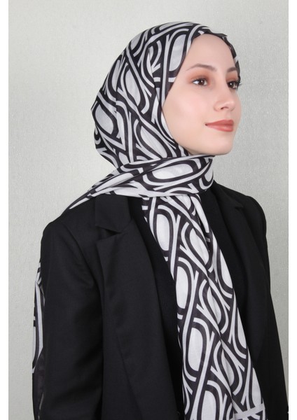Soft Touch Şal 2778-19 Siyah-Beyaz modelleri