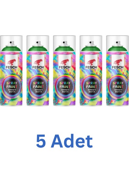 Sprey Boya Ral 9005 Mat Siyah 400 ml - 5 Adet