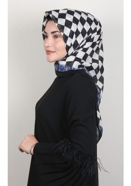 Coton Kare Eşarp 1687-5