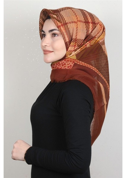 Pamuklu Trend Eşarp 9922-15 Kiremit