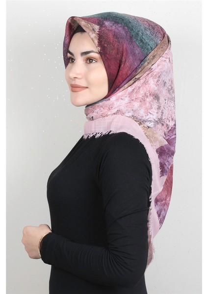 Pamuklu Trend Eşarp 9933-8 Pudra