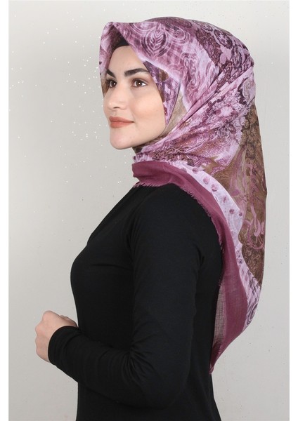 Pamuklu Trend Eşarp 9918-14 Gül Kurusu