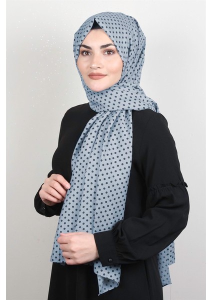 Puantiye Coton Şal 1948-10 Gümüş