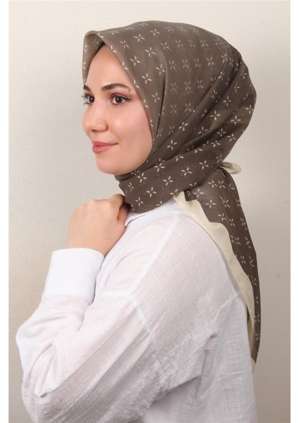 Coton & Silk Eşarp 3645-1 Kahve
