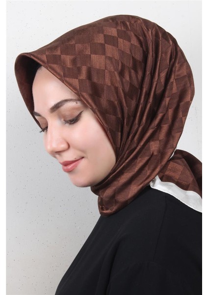Fashion Monogram Eşarp 8090-13 Çikolata Kahve