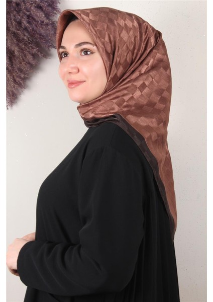 Fashion Monogram Eşarp 8090-18 Kızıl