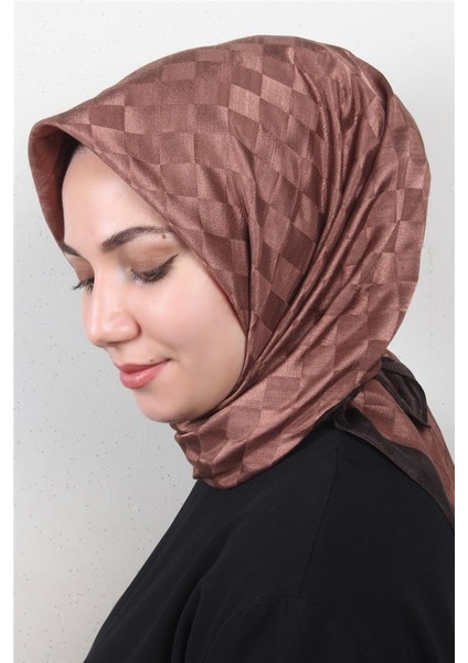 Fashion Monogram Eşarp 8090-18 Kızıl modelleri