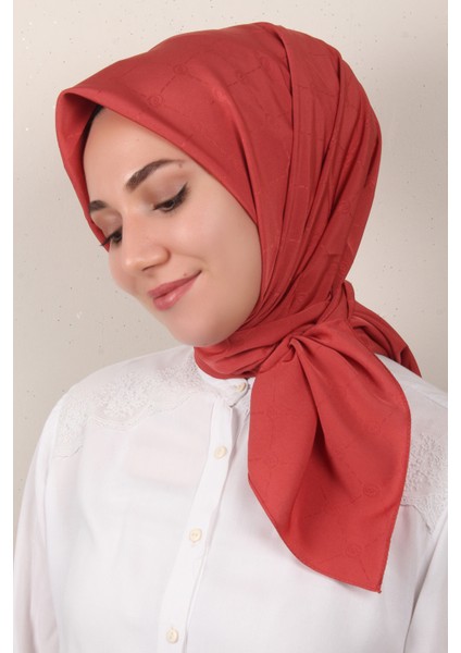 Jakarlı Icon Eşarp 2758-23 Koyu Şeftali