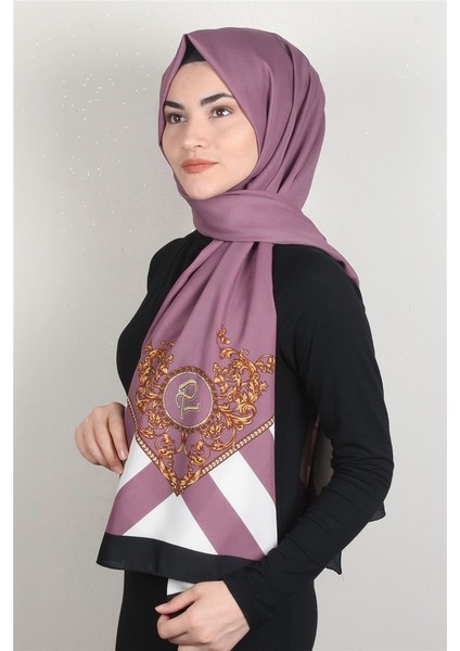 Medine Desenli Şal 1819-9 Gül Kurusu