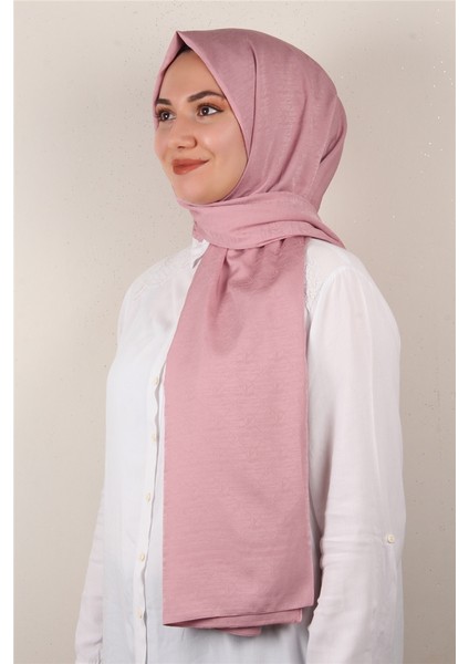 Jakarlı Ipeksi Şal 8084-11 Koyu Pudra