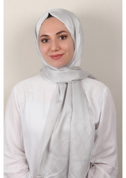 Armine Jakar Ipeksi Şal 3106-10 Gümüş