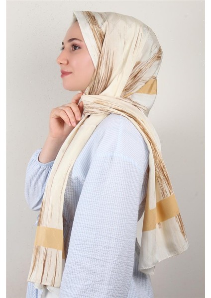 Jakarlı Icon Şal 3104-9 Krem modelleri
