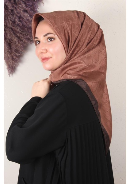 Fashion Monogram Eşarp 8089-14 Kızıl