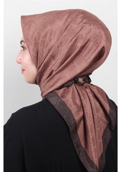 Fashion Monogram Eşarp 8089-14 Kızıl modelleri