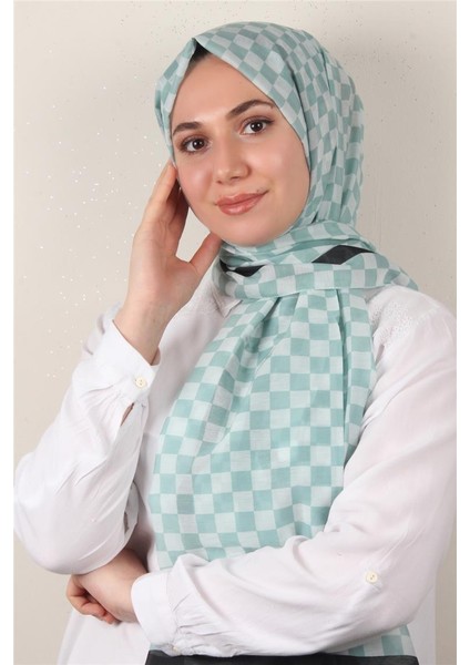 Cotton & Silk Şal 3641-3 Su Mavisi