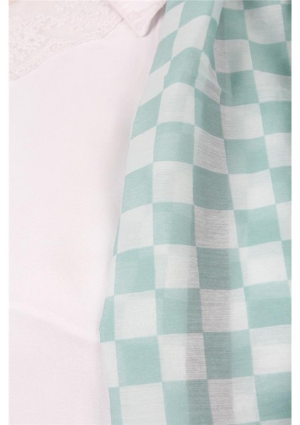 Cotton & Silk Şal 3641-3 Su Mavisi
