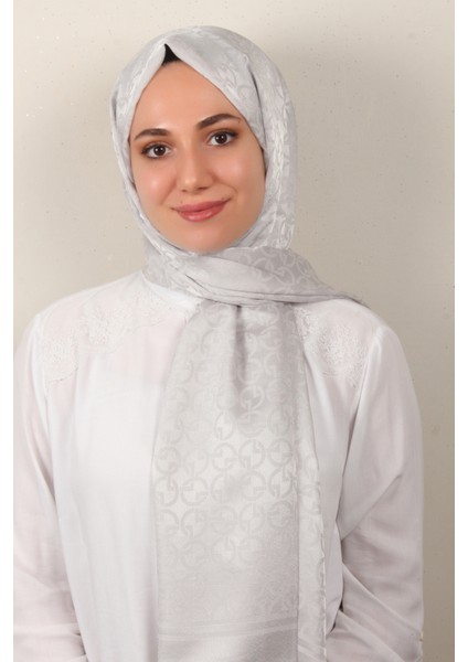 Armine Jakar Ipeksi Şal 3107-13 Gümüş
