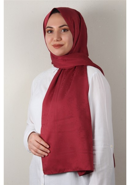Jakarlı Ipeksi Şal 8085-2 Vişne