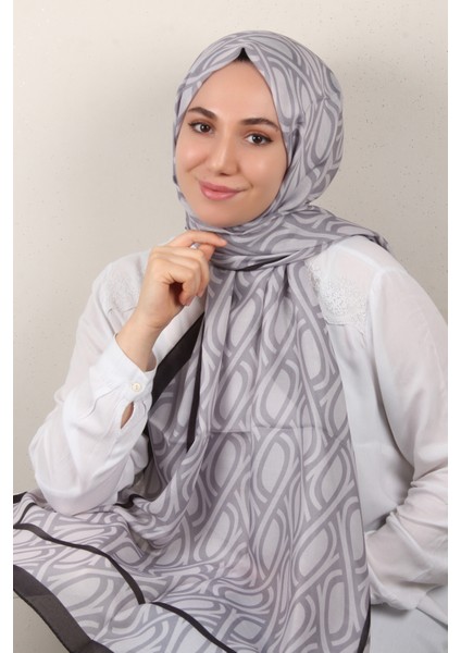 Soft Touch Şal 2778-6 Gri-Siyah
